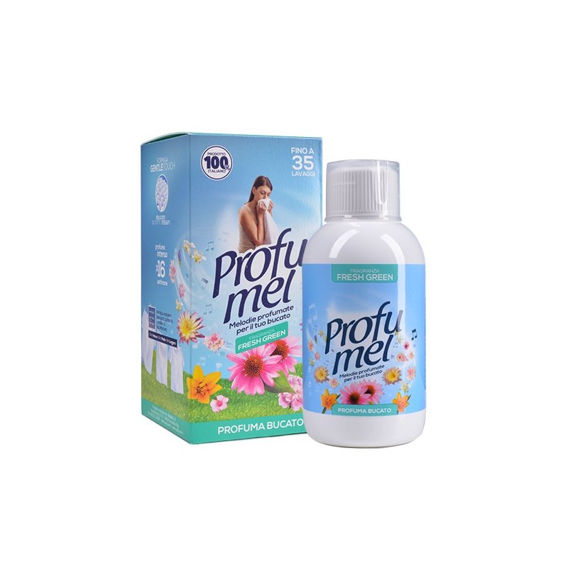 Profuma bucato 250ml per lavatrice e asciugatrice PROFUMEL FRESH GREEN smeraldo