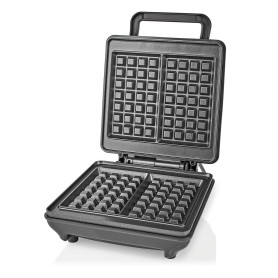 PIASTRA ELETTTRICA CUOCI WAFFLE RETTANGOLARI 1200WATT RAPIDA IN COTTURA 2