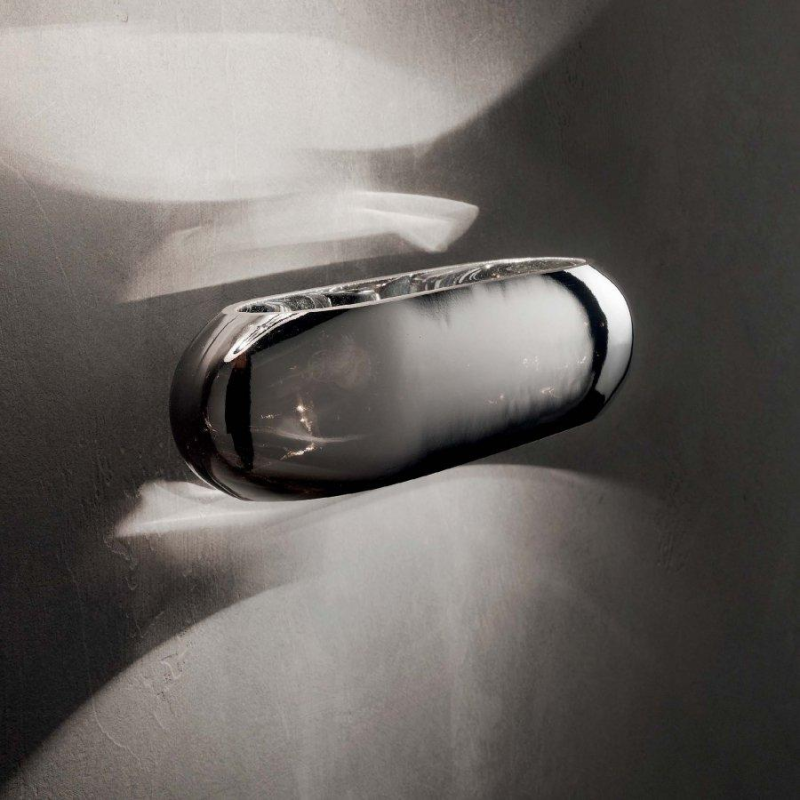 Applique in metallo cromato vetro effetto cromato MORIS AP2 Ideal Lux