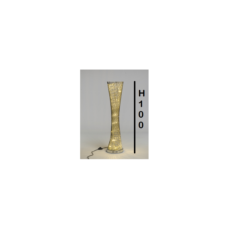 Colonna vaso sfiancata piatta H100cm 60LED bianco caldo  3D ATS CLT100 S60-F (WW) Lotti (LOLLI 20023)