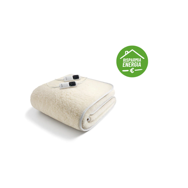 Scaldasonno 100% lana e merino 150W matrimoniale 16634 Imetec