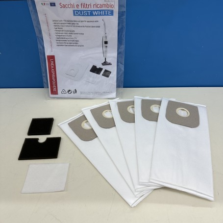 Confezione di 5 sacchi di ricambio LUNGHI per scope elettriche SPEEDY, DUST, EMER ELETTROPIU'