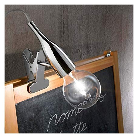 Lampada a pinza in metallo cromato PICCHIO AP1