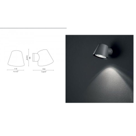 Lampada applique nera GAS AP1 IDEAL LUX 2