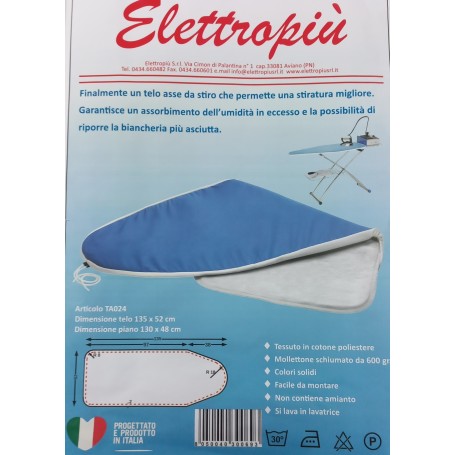 telo per asse da stiro 600gr 135x52 Elettropiu TA024