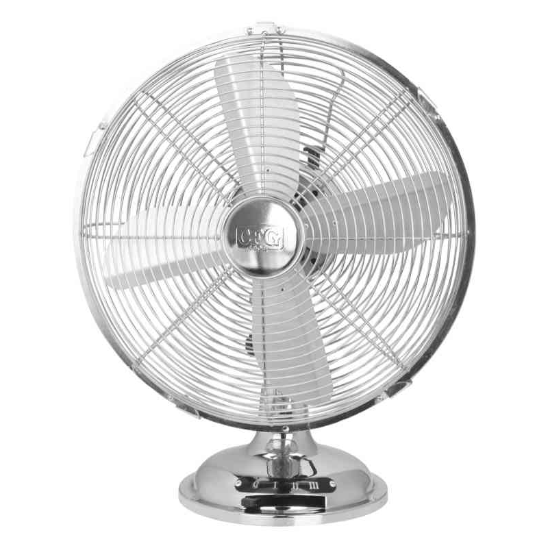 ventilatore - tavolo -tutto in  metallo/cromo - dimametro 30 cm - 35w -