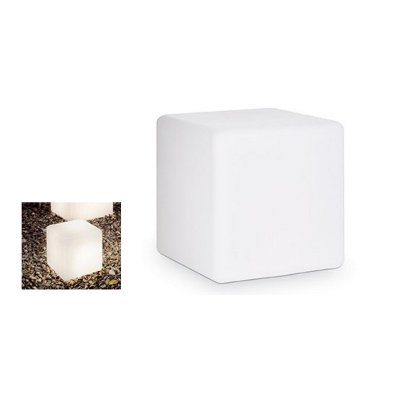CUBO LUMINOSO DA GIARDINO LUNA PT1 50x50 Lampadina led e27 IP44