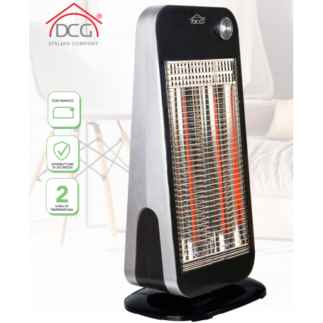 STUFA ELETTRICA VERTICALE CON RESISTENZE IN FIBRA DI CARBONIO  900w DCG SA9849