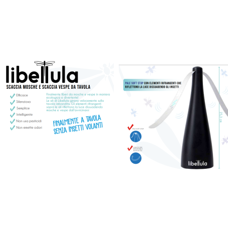 Scaccia mosche e vespe a batterie da tavola o da appendere EZ017 LIBELLULA CFG