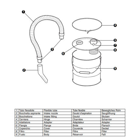 Kit aspiracenere CENERELLO VORTICE da applicare all'aspirapolvere 22994