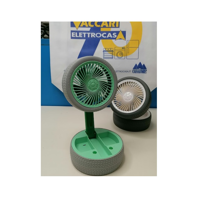 MINI VENTILATORE SENZA FILO 3 VELOCITA' A FORMA DI PNEUMATICO
