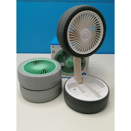 MINI VENTILATORE SENZA FILO 3 VELOCITA' A FORMA DI PNEUMATICO