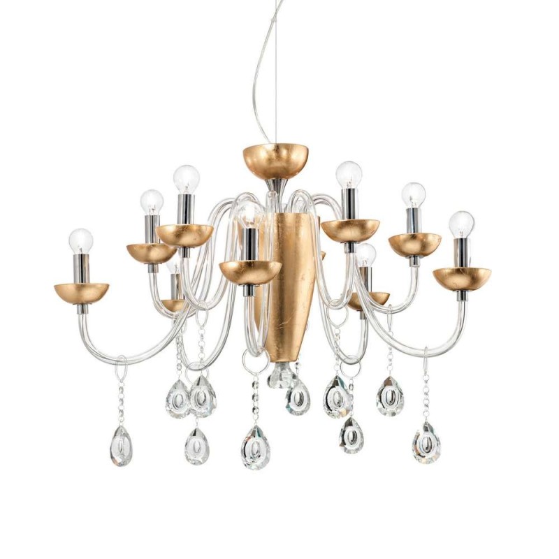 CAMELIA SP10 ORO IDEALLUX Lampadario 10luci