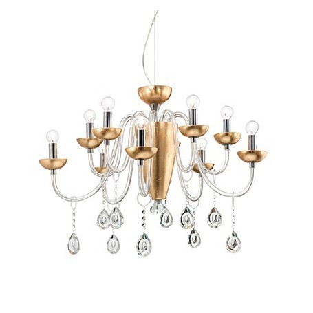 CAMELIA SP10 ORO IDEALLUX Lampadario 10luci