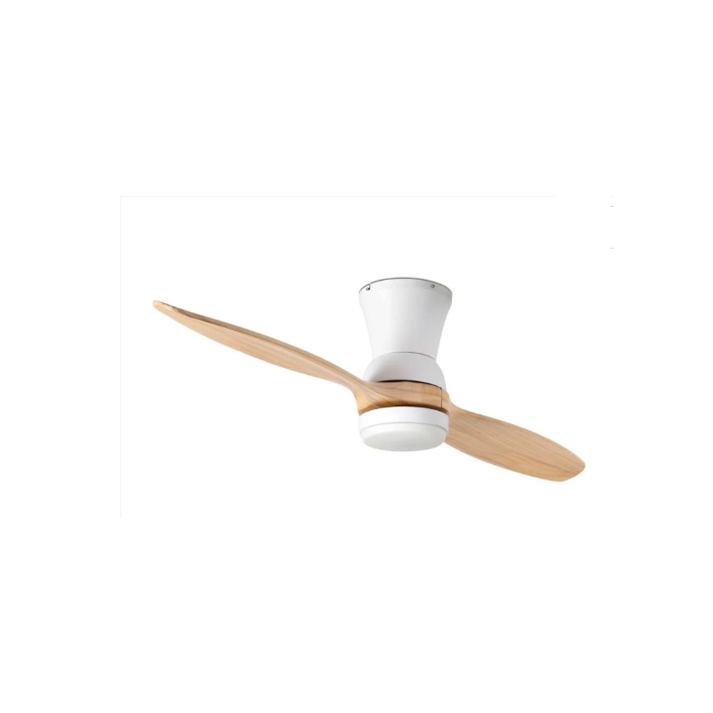 Ventilatore da soffitto 2 pale legno, luce LED, diametro cm130 EV107 PIPER wood130 CFG