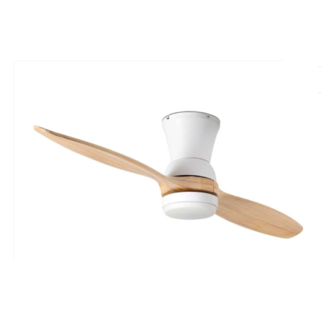 Ventilatore da soffitto 2 pale legno, luce LED, diametro cm130 EV107 PIPER wood130 CFG