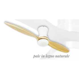 Ventilatore da soffitto 2 pale legno, luce LED, diametro cm130 EV107 PIPER wood130 CFG 2