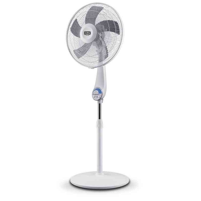 Ventilatore piantana bianco cm 40 silenziosissimo, con telecomando QUIET CFG