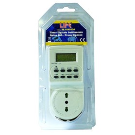 timer digitale settimanale spina 16A LIFE 39.1040104 2