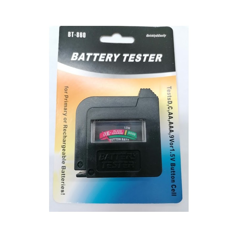 PROVA PILE TESTER PER BATTERIE  BT-860 Quickly