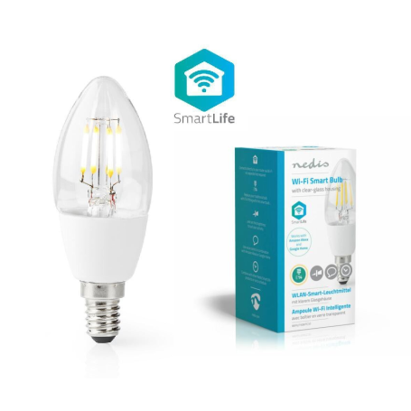 LAMPADINA INTELLIGENTE OLIVA E14 chiara Nedis SMART controllo vocale o da smartphone