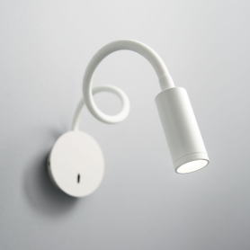 Lampada da parete con braccio snodabile, bianca FOCUS-2 AP Ideal Lux