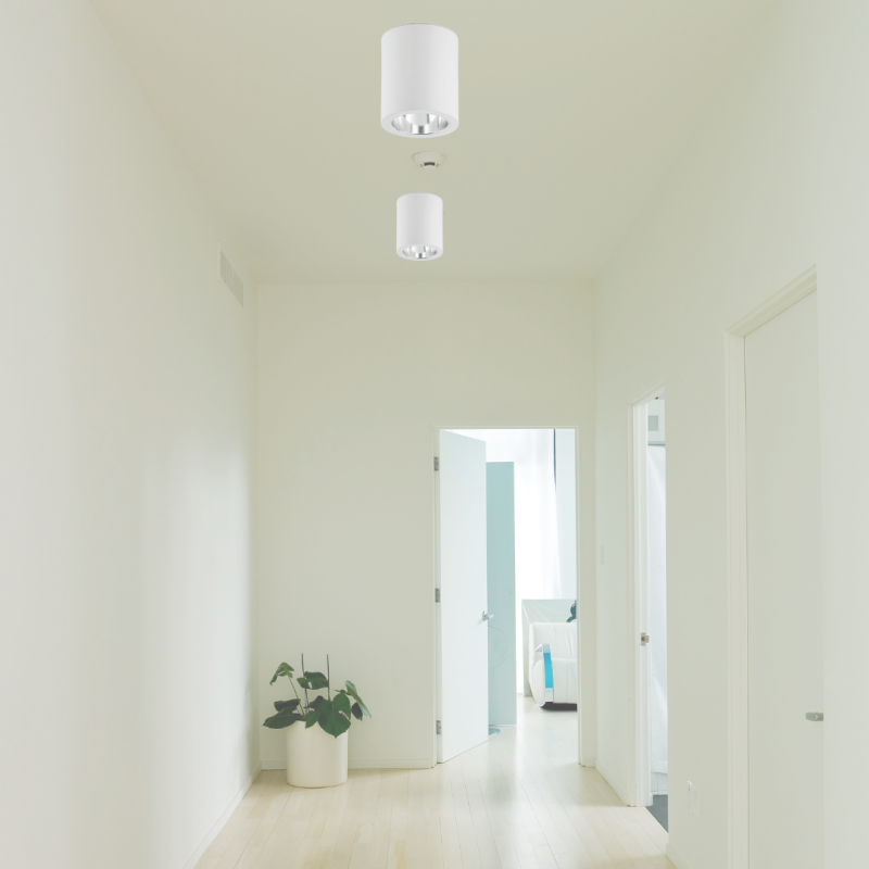 POTE 1 PLAFONIERA DA SOFFITTO CILINDRO NERO  O...