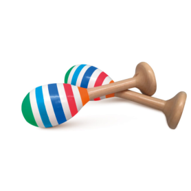 MARACAS STRUMENTO MUSICALE COPPIA maracas in legno LA FORZA