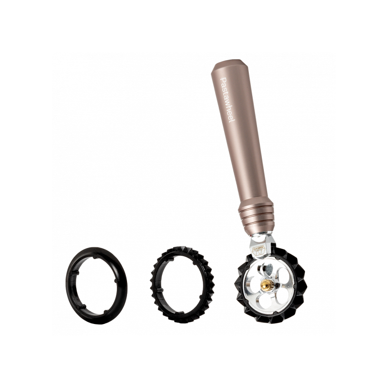 Rotellina tagliapasta con tre accessori da taglio per diversi tipi di pasta  (PW-RSA) PASTAWHEEL ROSA MARCATO