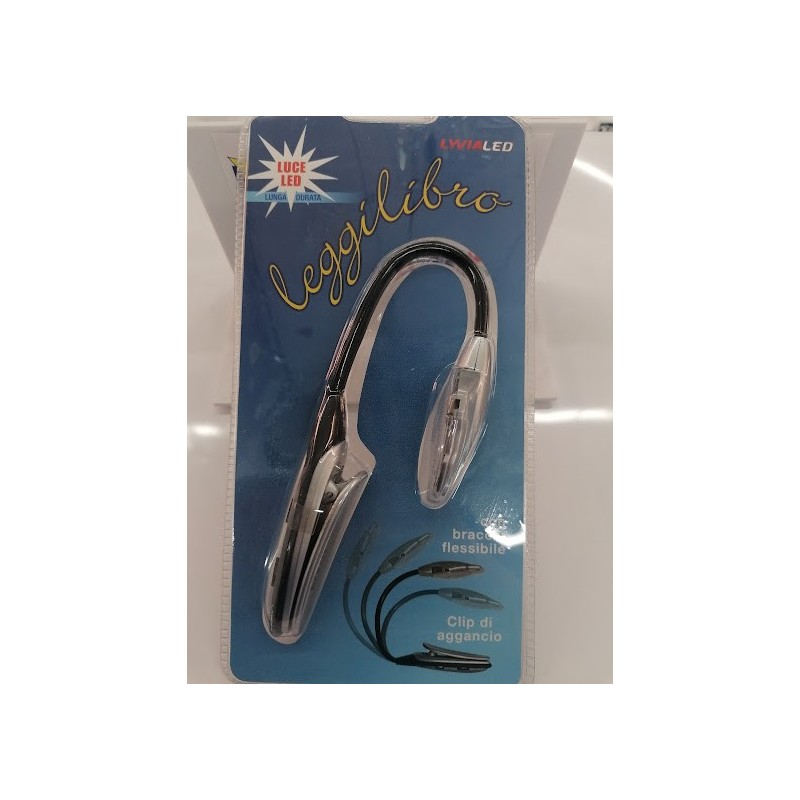 TORCIA DA APPENDERLA AL LIBRO LEGGILIBRO LEGGERO LED led batteria Lyvia DX400