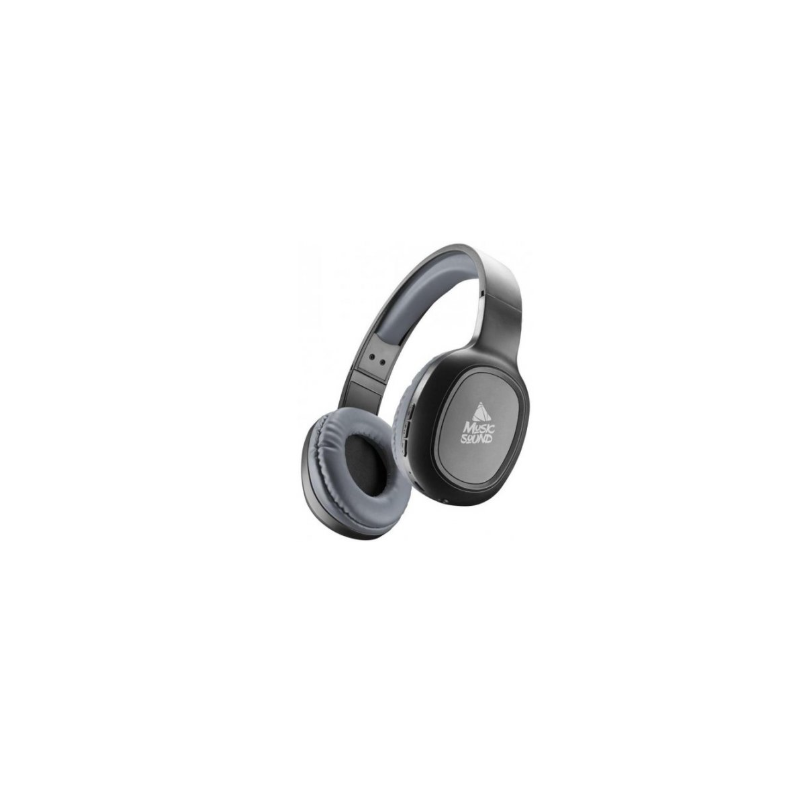 Cuffie stereo Bluetooth con microfono (nere) BTHEADBBASICMSK Music Sound