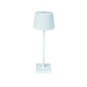 LAMPADA SENZA FILO PORTATILE BIANCA CON PARALUME EFFETTO PLISSETTATO LED 4w LIFE 39.LED5272W 2