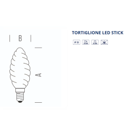 LAMPADINA TORTIGLIONE CHIARA LED E14 2700k SHOT 2