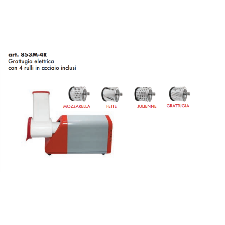 Grattugia elettrica Spremy con 4 rulli affetta verdure OMRA 853M-4R
