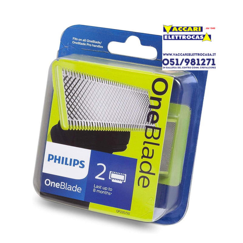 Lame di ricambio (confezione da 2) per PHILIPS ONE BLADE /PRO