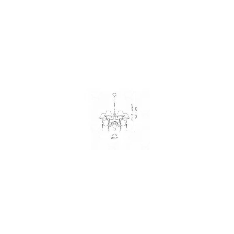 Provence sp6 Lampadario in stile provenzale 6...