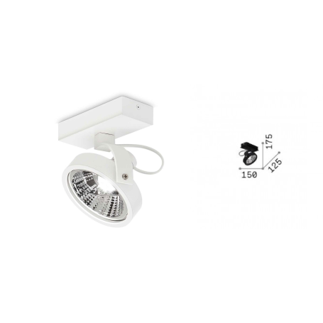 FARETTO BIANCO ROTATIVO GU10 PLAFONIERA KONIG PL1