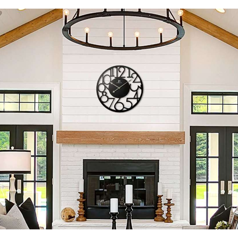 Orologio parete MDF 60cm NERO 21537 JustaMinute