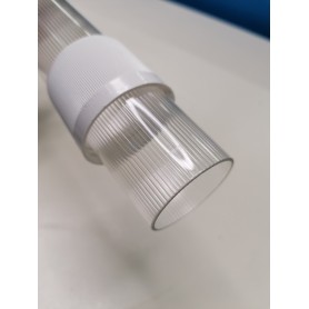 tubo di protezione neon plexiglass con cappe terminali cm... 2