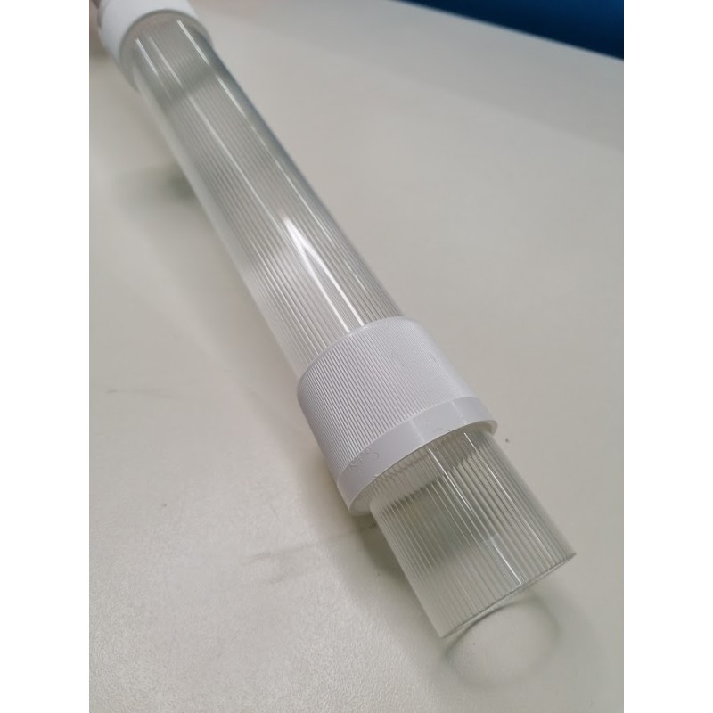 tubo di protezione neon plexiglass con cappe...