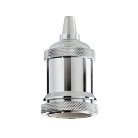 portalampade E27 con ghiera cromo IdealLux