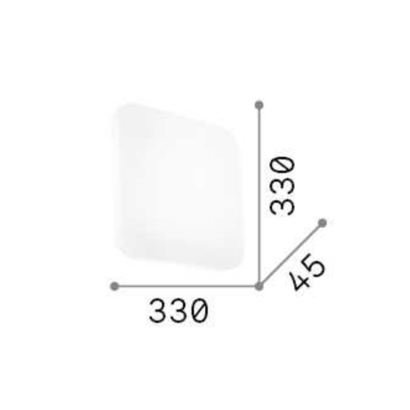 Plafoniera quadrata diffusore policarbonato...