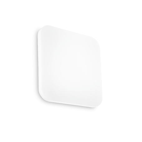 Plafoniera quadrata diffusore policarbonato opale satinato, base metallo verniciato cm33x33 CLARA SQUARE Ideal Lux