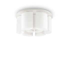 Grande plafoniera bianca 9 luci moderna almond pl9 ideallux 2