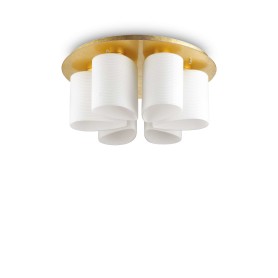Lampadario da soffitto base metallo foglia oro, diffusori...