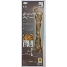 Colonna luminosa svasata H140cm 100 LED bianco caldo 3D...