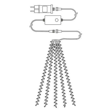Tenda per albero illuminazione smart wifi 200led m5x4 Nedis WIFILXT12W200