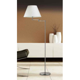 Beverly mpt1 piantana cromo lucido paralume bianco ideallux