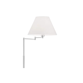 Beverly mpt1 piantana cromo lucido paralume bianco ideallux 2