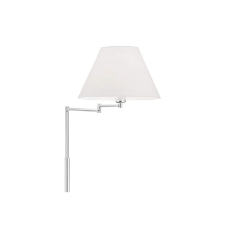 Piantana metallo cromata BEVERLY MPT1 Ideal Lux con paralume bianco direzionabile